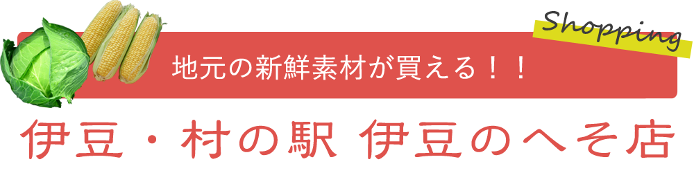 地元の新鮮素材が買える！！伊豆・村の駅 伊豆のへそ店